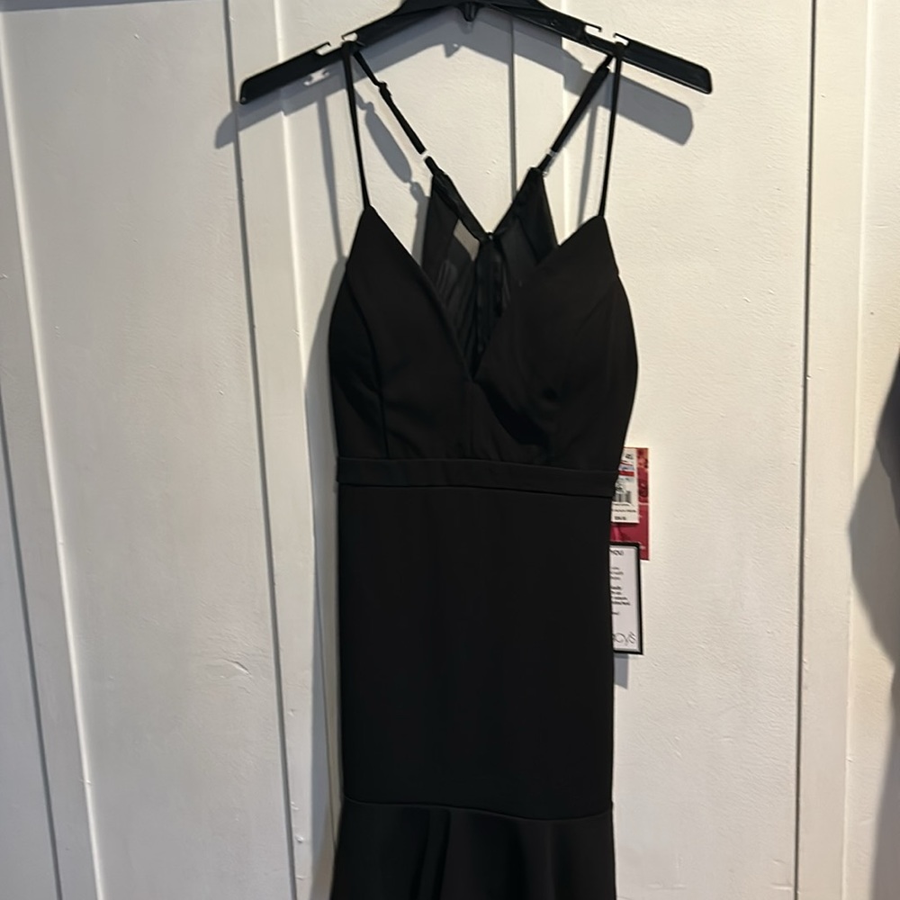 Emerald Sundae Black Dress Padded front back mesh zipper